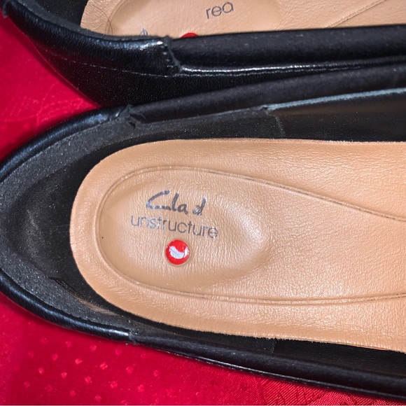NWOT Clark’s unstructure Sz10 women’s black leather flats - Picture 7 of 7